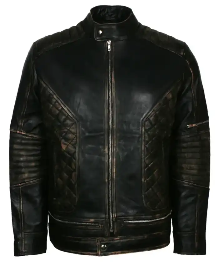 Motorcycle Skull Ride Black Leather Jacket