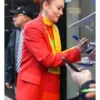Lindsay Lohan Falling for Christmas Blazer Coat