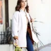 Alison Brie White Sherpa Jacket