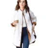 Alison Brie White Sherpa Jacket