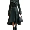 Women’s 2026 Futuristic Wool Trench Hooded Coat