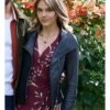 Aimee Teegarden Love Finds You Black Leather Jacket