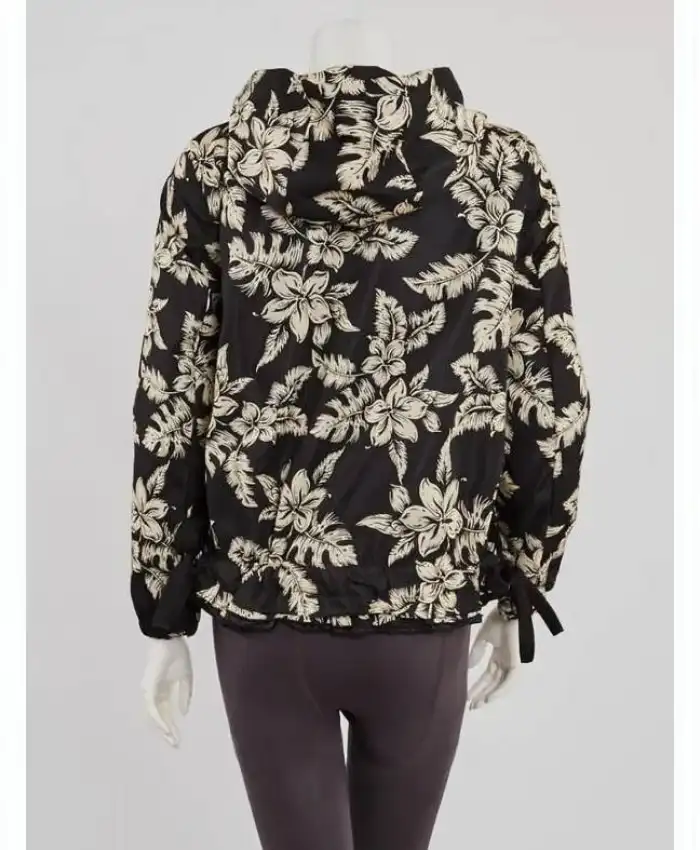 All American S8 Samantha Logan Black Floral Print Jacket