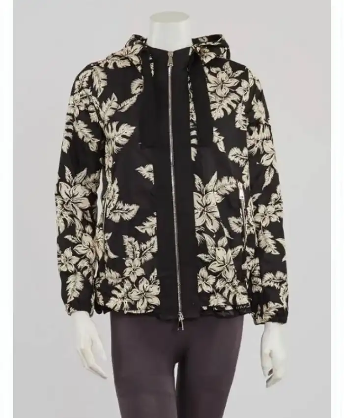 All American S8 Samantha Logan Black Floral Print Jacket - Image 2