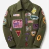Robert Downey Jr. Green Patchwork Jacket