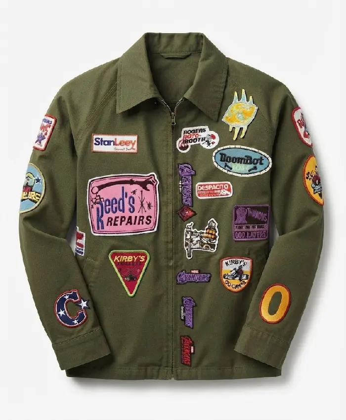 Robert Downey Jr. Green Patchwork Jacket