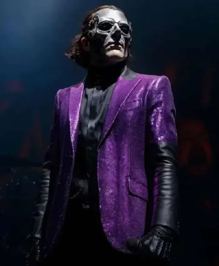 Papa Emeritus IV Ghost Band Purple Sequin Blazer