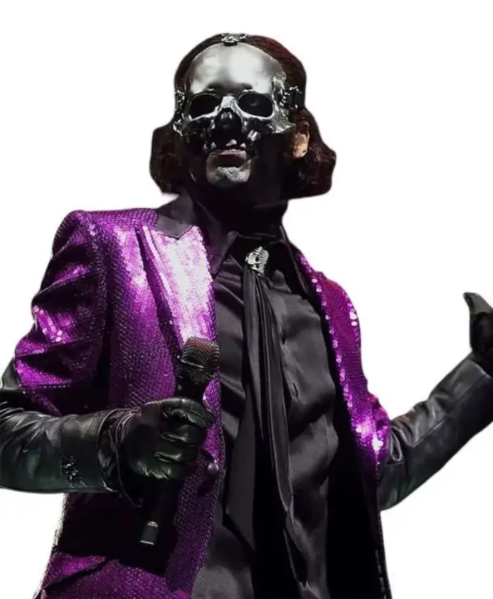 Papa Emeritus IV Ghost Band Purple Sequin Blazer