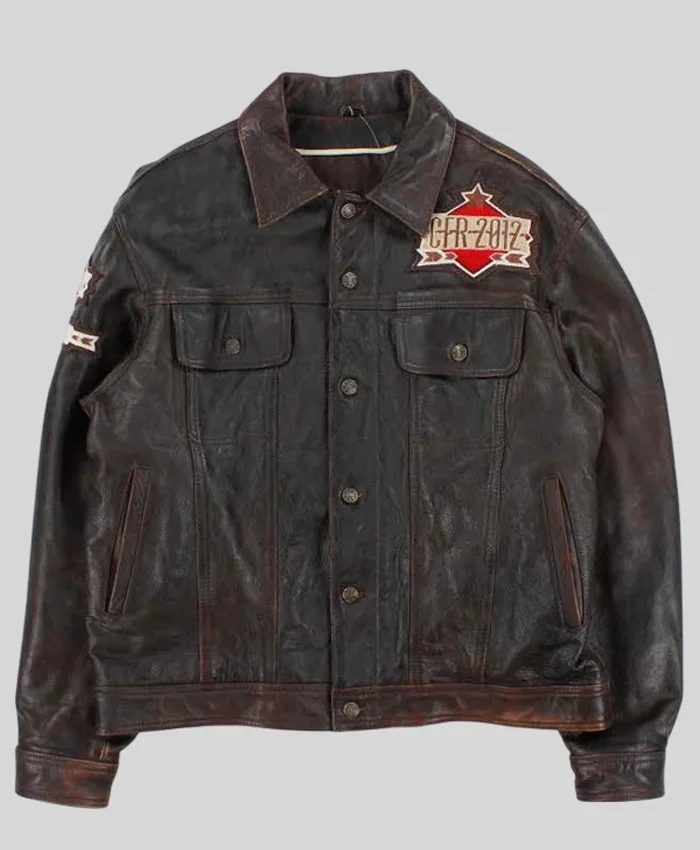 Canadian Finals Rodeo Brown Leather Jacket