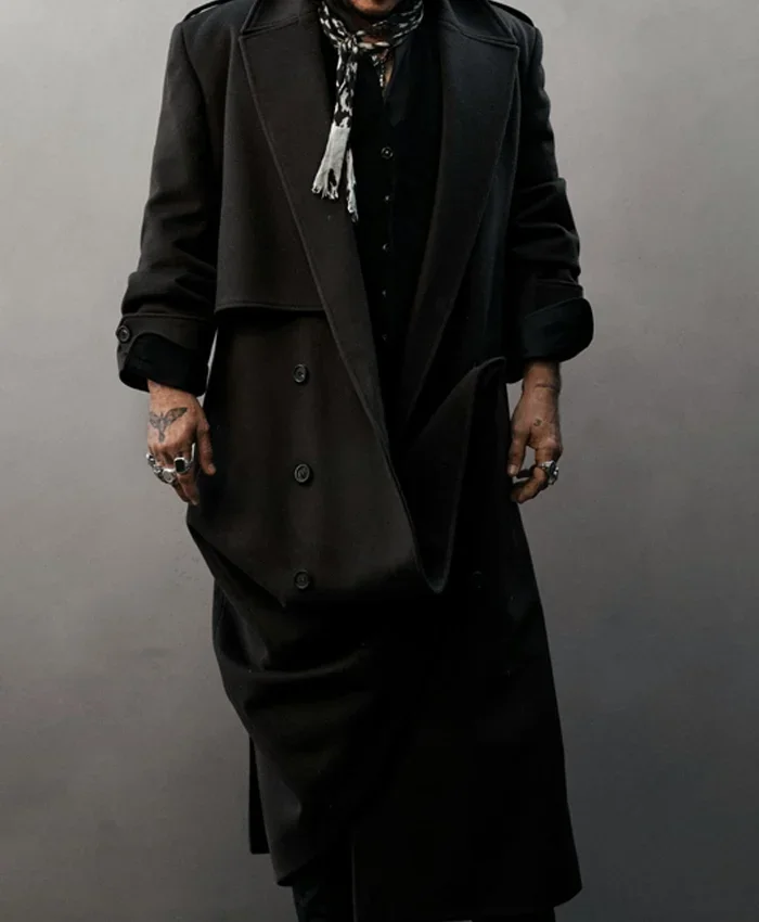 Johnny Depp Dior Sauvage Extrait Black Long Coat