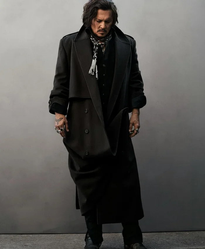 Johnny Depp Dior Sauvage Extrait Black Long Coat 
