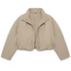 New York City SoHo 2026 Rihanna Cropped Khaki Jacket