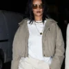 New York City SoHo Rihanna Oversized Cropped Khaki Jacket