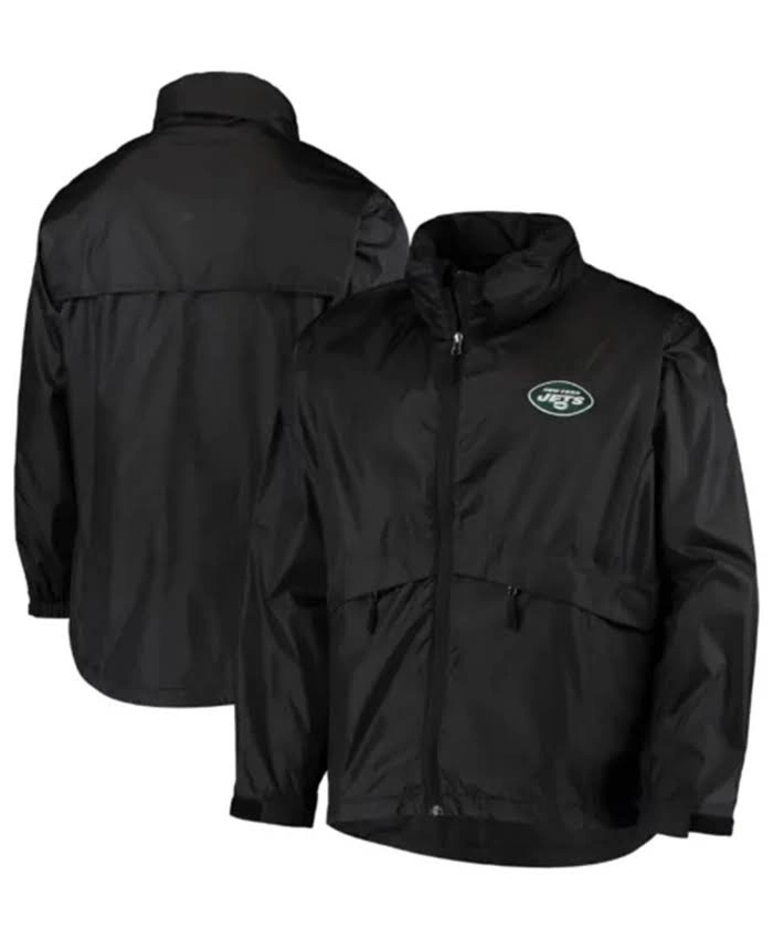 New York Jets Velva Rowe Black Full Zip Jacket