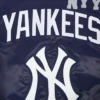 New York Yankees Letterman Full Snap Navy Satin Jacket