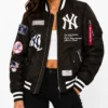 New York Yankees x Alpha x New Era MA 1 Satin Bomber Jacket