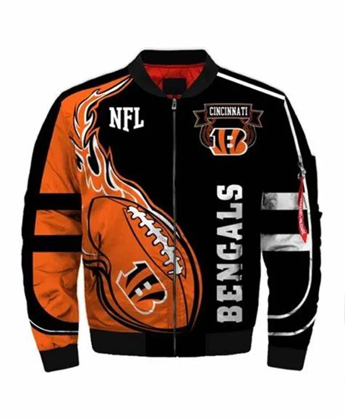 Nicky Cincinnati Bengals Football Bomber Full-Zip Jacket