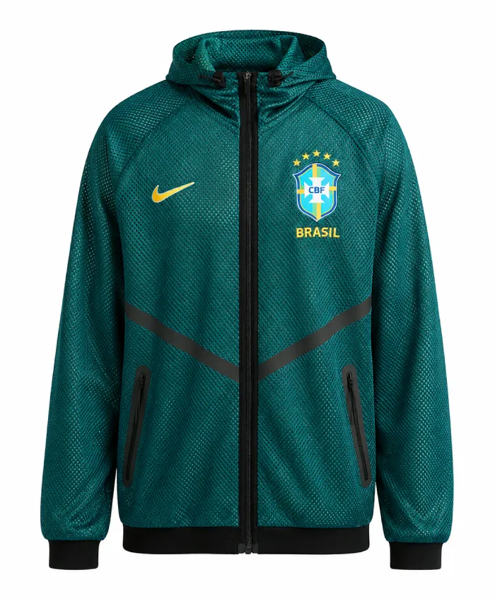 Nike Adult Brazil World Cup 2026 Home Prematch Anthem Green Jacket