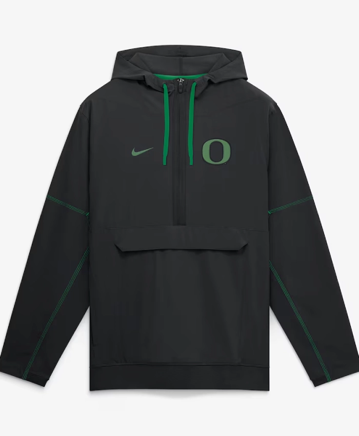 Nike Black Oregon Ducks 2026 Sideline Anorak Hooded Jacket