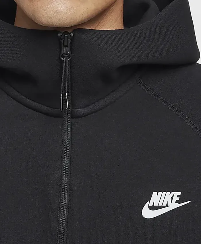 Nike Tech Windrunner Reflective Design Black Fleece Full Zip Jacket