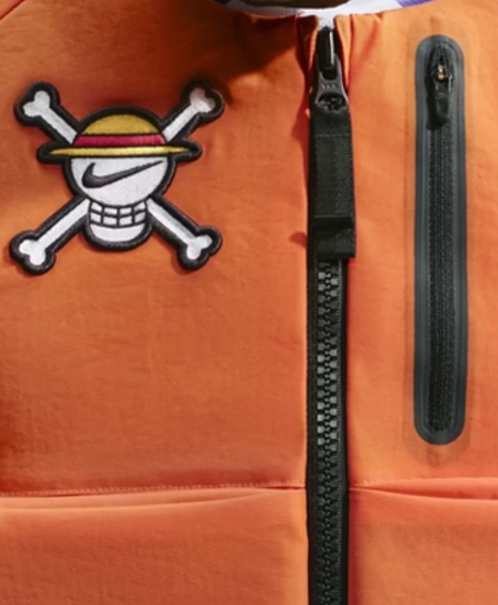 Nike x One Piece Zip Up Orange Vest For Men and Women
