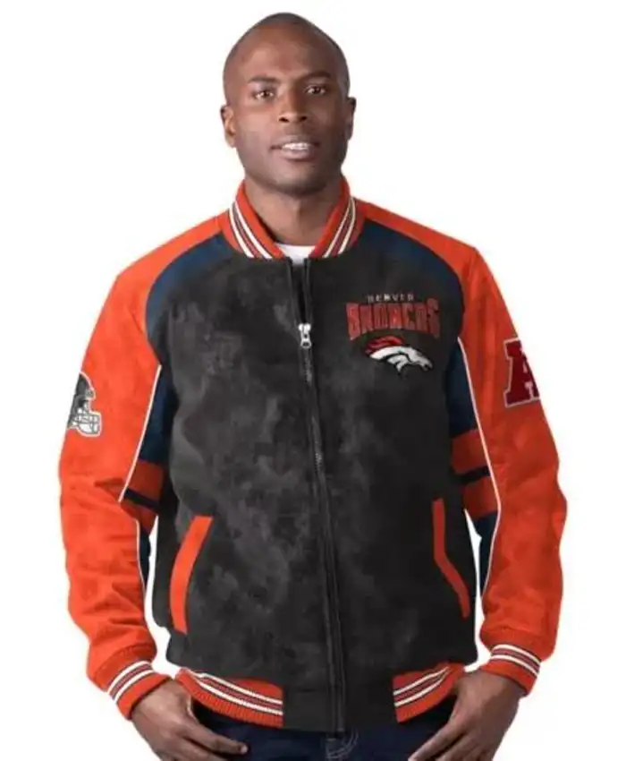 Men’s NFL Denver Broncos Suede Jacket - Image 2