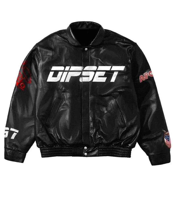 OVO Diplomats Dipset Black Leather Jacket
