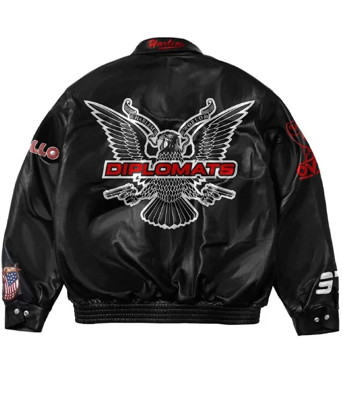 OVO Diplomats Dipset Leather Bomber Jacket