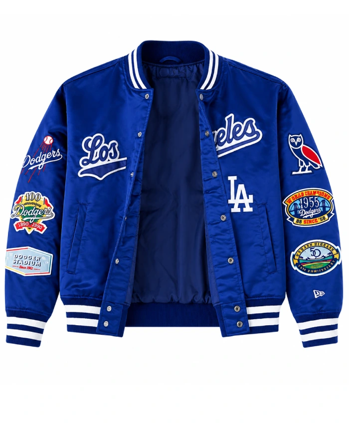 OVO X New Era X MLB Los Angeles Dodgers Blue Jacket