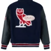 OVO X RedBull Wool with Leather Sleeves Varsity Bomber Jacket