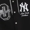 OVO x MLB 2026 New York Yankees Black Insulated Cotton Twill Bomber Jacket