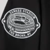OVO x MLB 2026 New York Yankees Black Insulated Cotton Twill Hooded Bomber Jacket