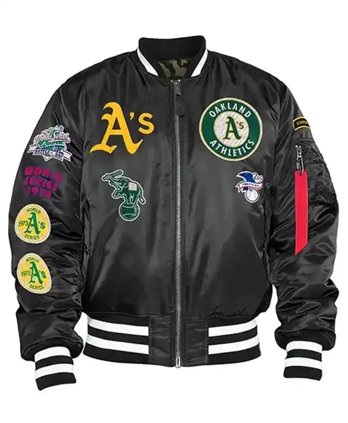Oakland Athletics MA 1 Vintage Bomber Jacket