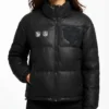 Off Season Chicago Bears Black Leather Puffer Jacket