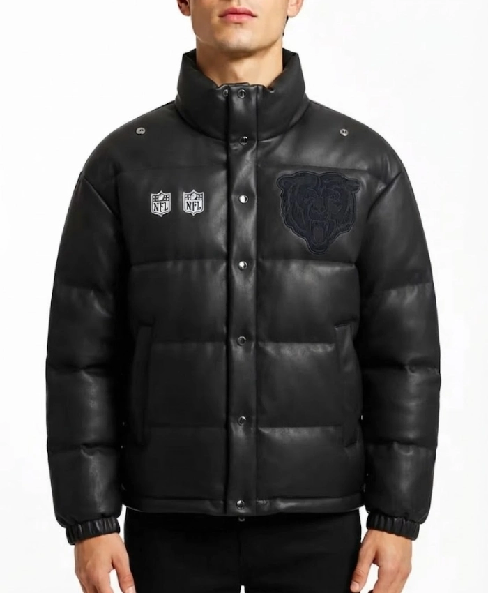 Off Season Chicago Bears Leather Quilted Puffer Jacket