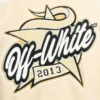 Off White Star Logo Wool with Leather Sleeves Varsity Jacket