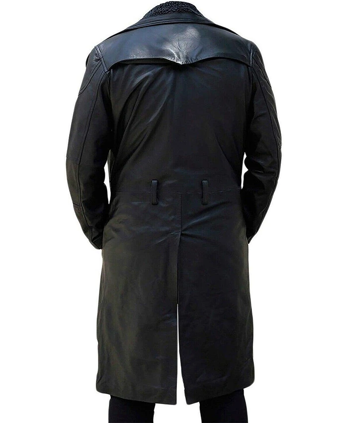Officer K Ryan Gosling Blade Runner 2049 Leather Fusion Long Trench Coat For Sale