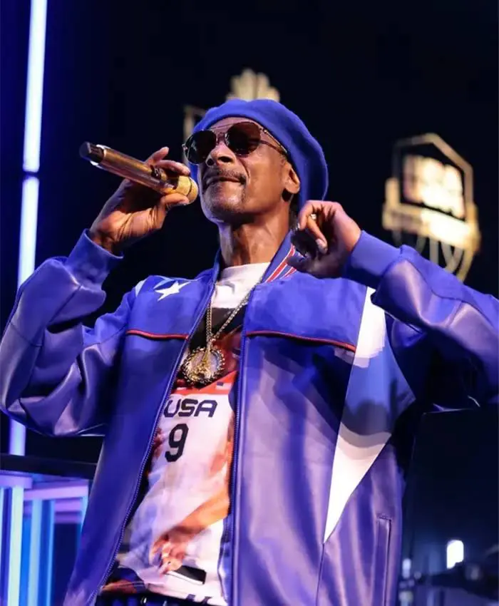 Olympics Paris 2024 Snoop Dogg Purple Bomber Jacket