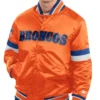 Orange Broncos Varsity Jacket