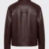 Order Now Ferrari High Neck Red Brown Leather Jacket