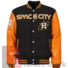 Order Space City Houston Astros Black And Orange Varsity Jacket