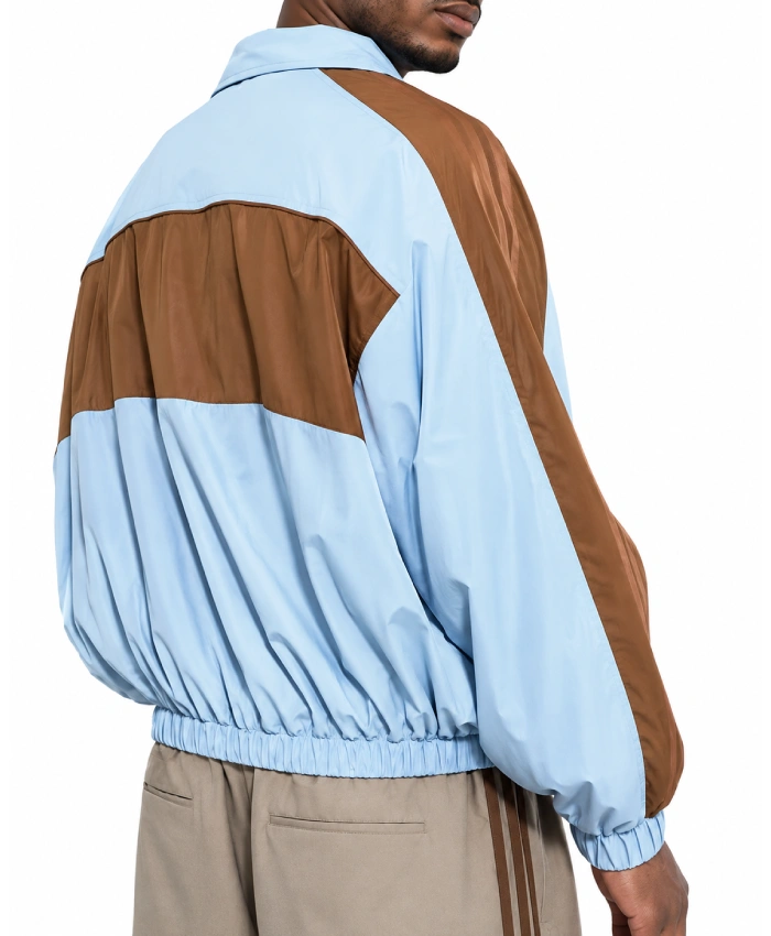 Oversized Blue Zip Up Track Jacket