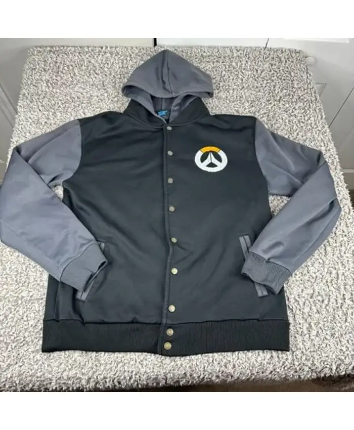 Overwatch Game Blizzard Hooded Letterman Varsity Jacket