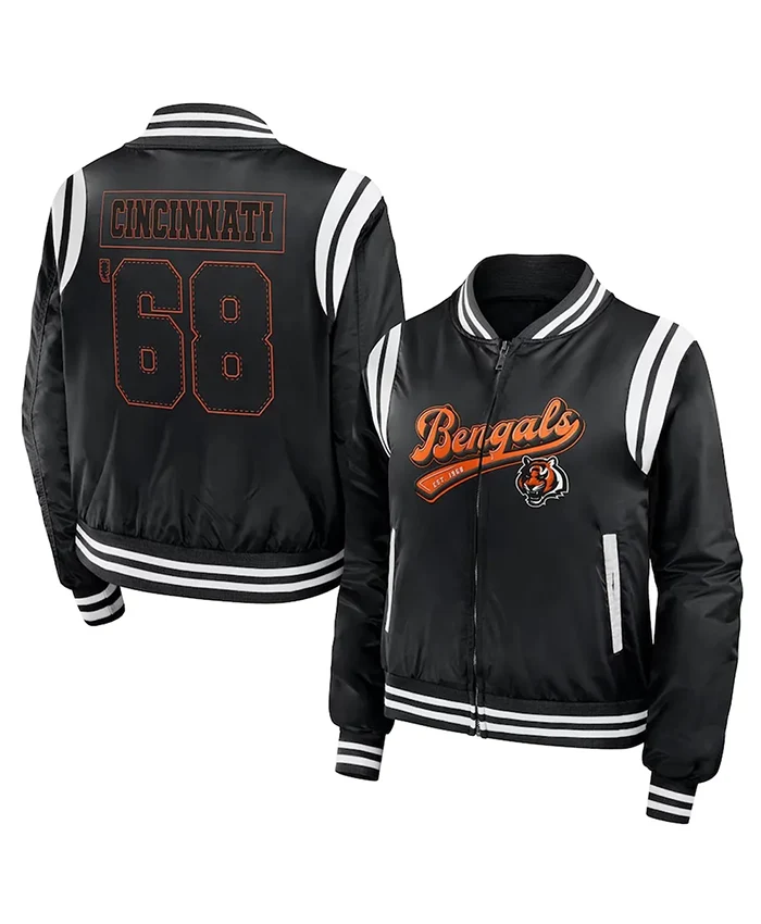 Owen Cincinnati Bengals Full-Zip Bomber Jacket
