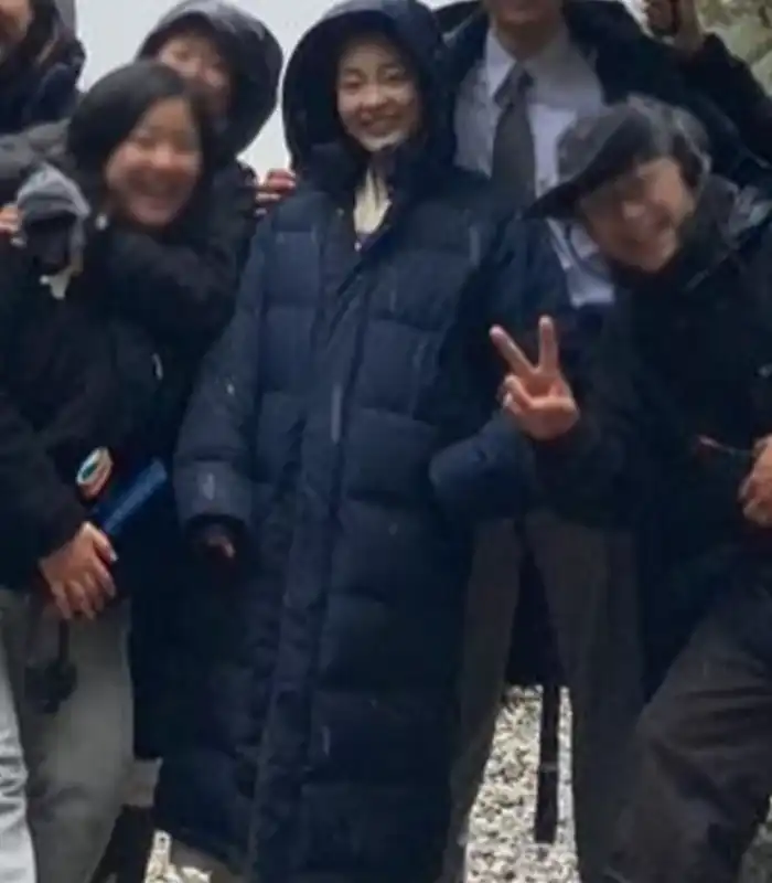 Pachinko Minha Kim Blue Puffer Coat