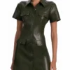 Paige Herschell General Hospital 2026 Jacinda Bracken Green Short Sleeve Mini Dress