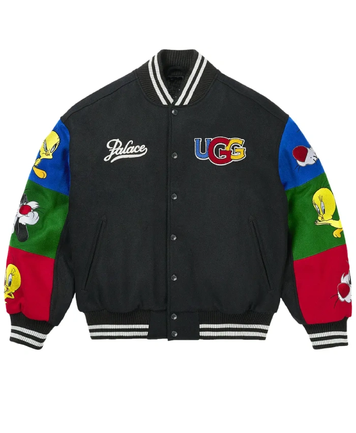 Palace x UGG Looney Tunes Full Snap Wool Varsity Jacket Sale