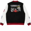 Peanuts Snoopy Dog x Formula 1 Las Vegas Grand Prix Black Wool and Leather Jacket