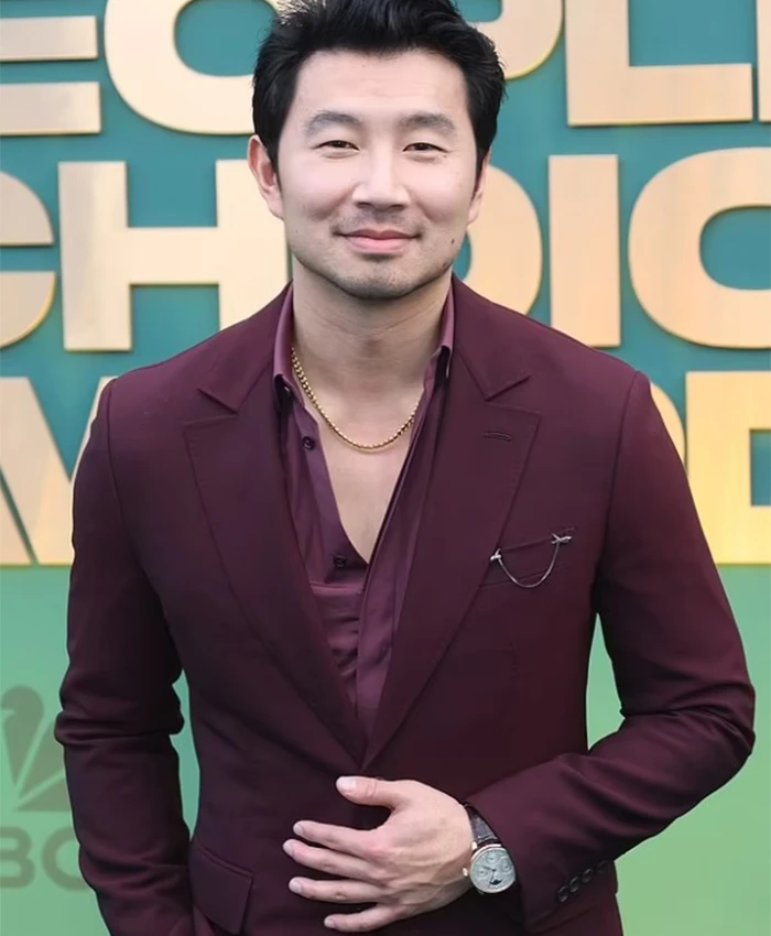 Peoples Choice Awards Simu Liu Maroon Suit
