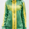 Persona 4 Golden Chie Satonaka Green Leather Track Jacket